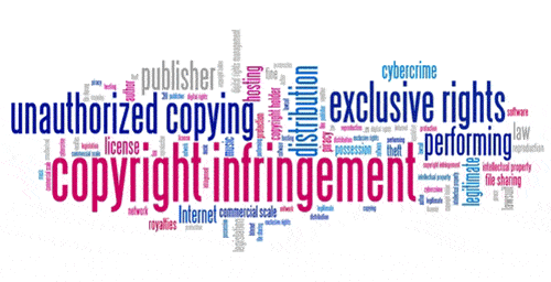 copyright infringement word collage