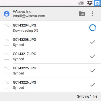 Google file stream syncing