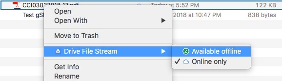 sync google drive file stream