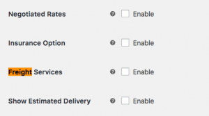 Enable freight services