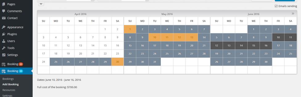 Booking Calendar