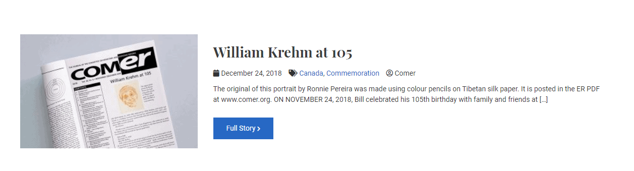 William Krehm at 105