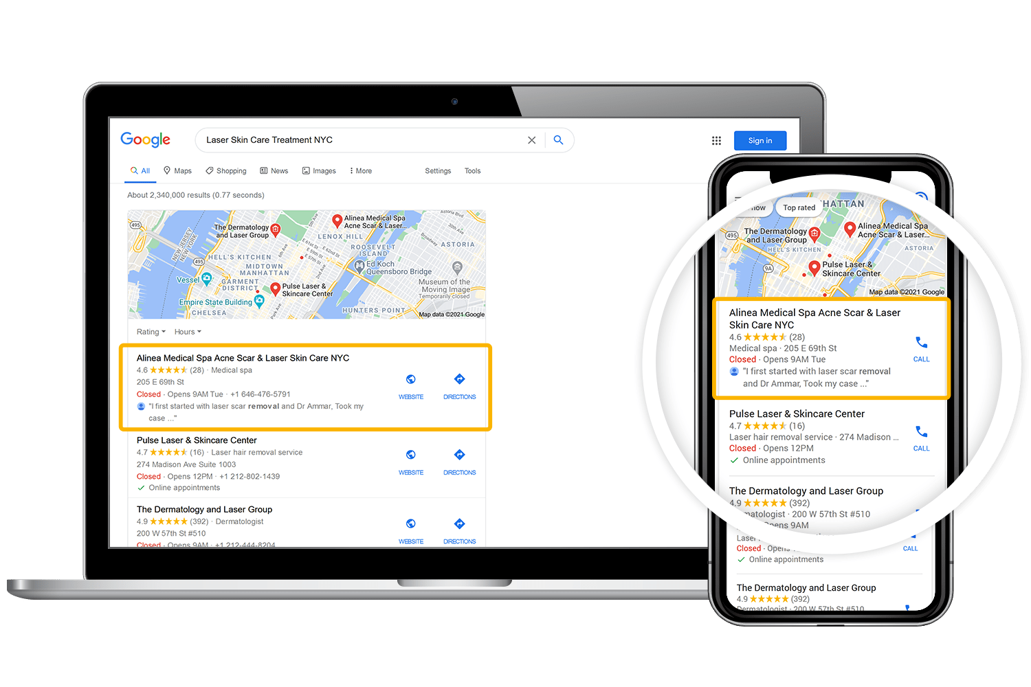 SEO for Alinea Medical Spa NYC SEO For Alinea Medical Spa NYC