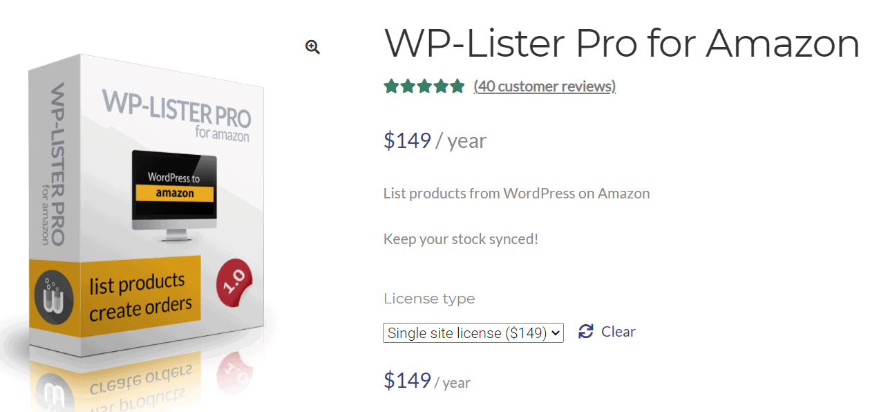 3. WP Lister LitePro For Amazon