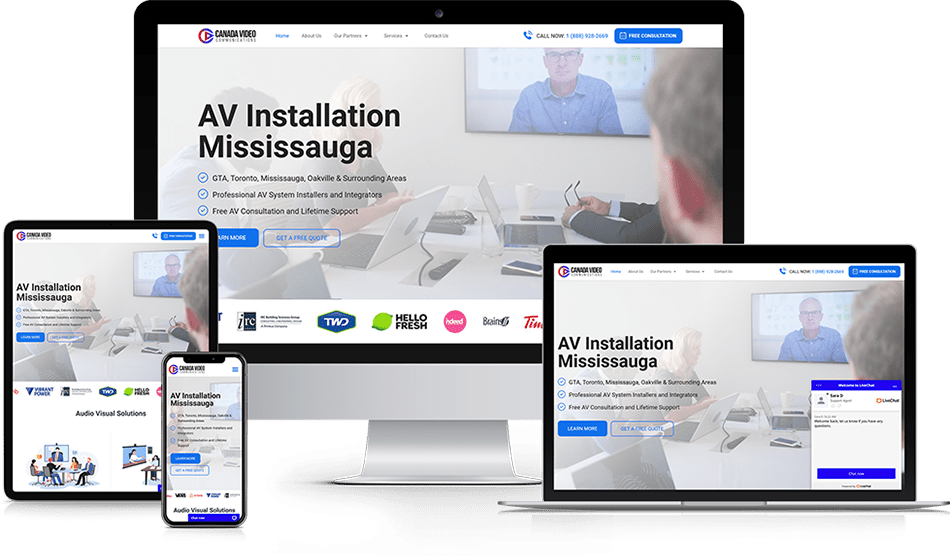 Wisevu Web Design Canada Audio Visual Contractors
