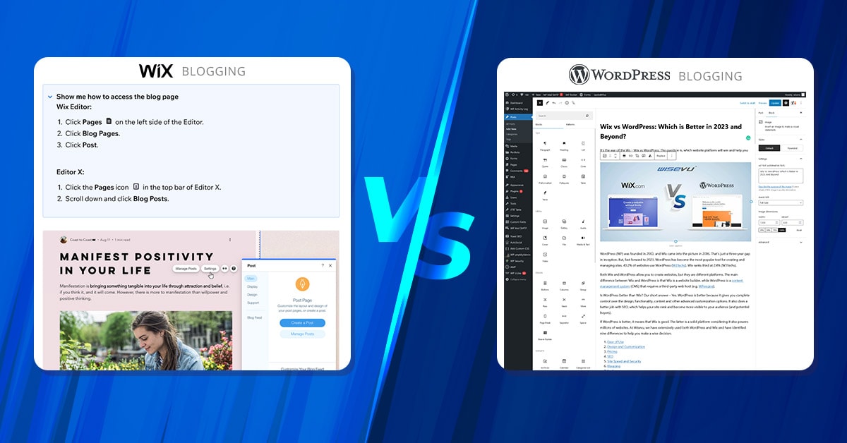 Blogging - Wix vs WordPress