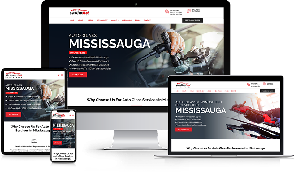 Wisevu Web Design - Auto Glass Zone Mississauga