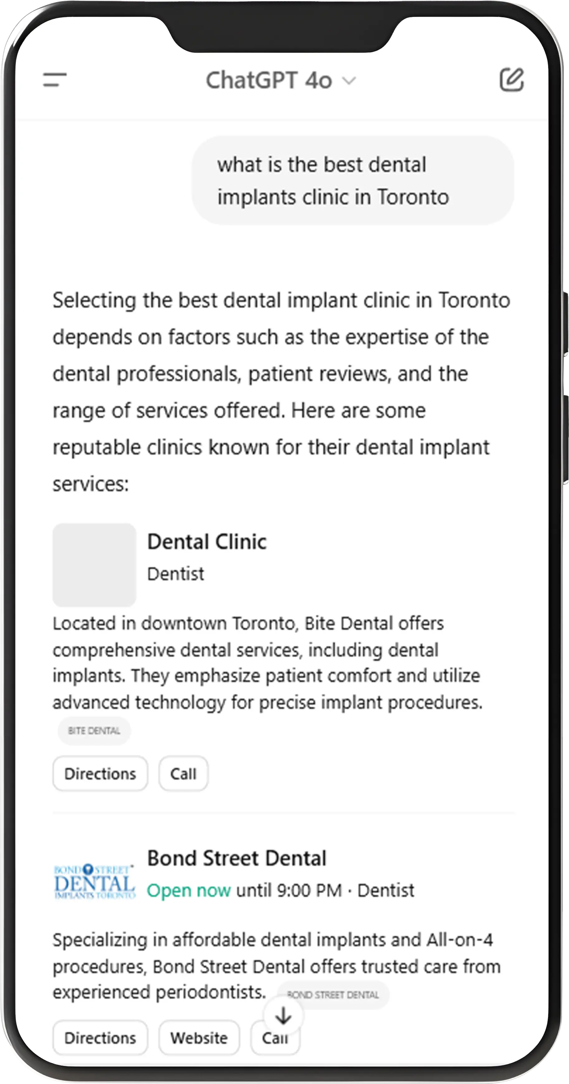 WV Ai Search Optimization Phone Mockups Bond Street Dental AI Search